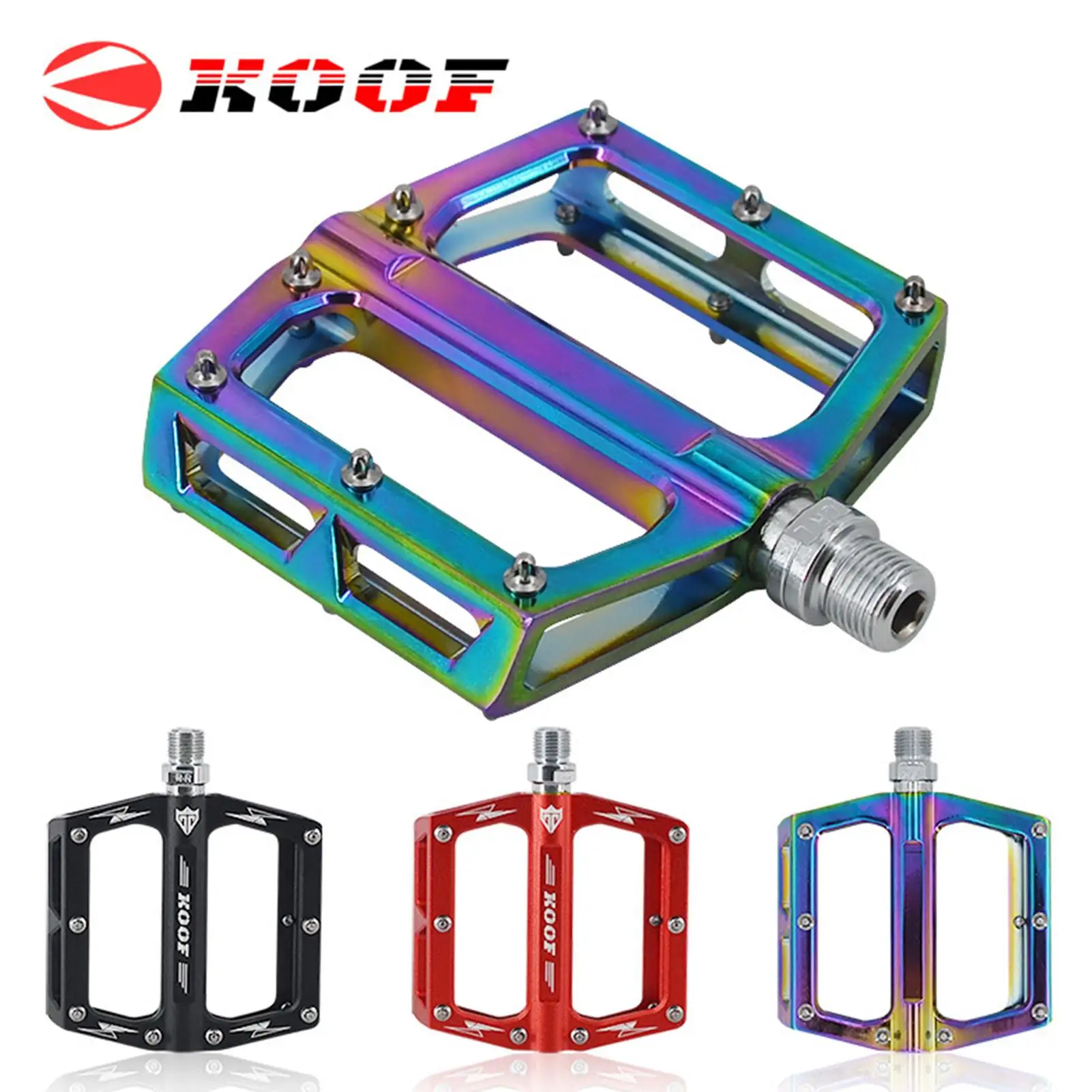 KooF Bike Pedal Bicycle Pedals Sealed Bearing Nylon Anti slip Cycle