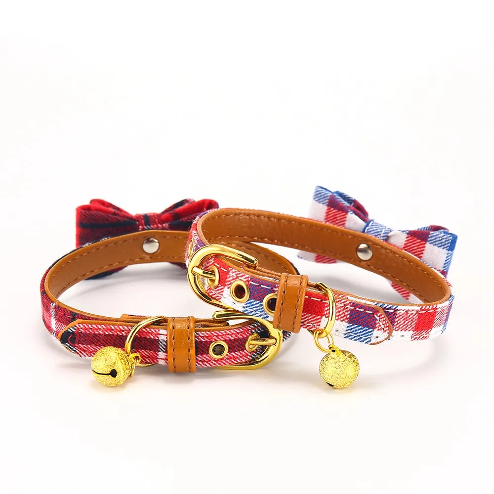 Cat Collar With Bell Dog Collar For Cats Solid Braid Kittens Pet Cat Collars Shiny Adjustable Collars For Cats Pet Lead Supplies (12)