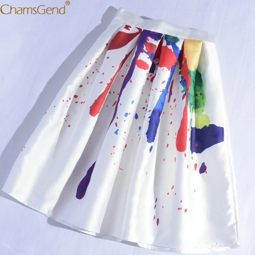 Vintage A-line Dyeing High Waist Skirts Womens Midi Pleated Skirt Pleated Skirts Women Printed Pleated Flared Midi Skirts Aug