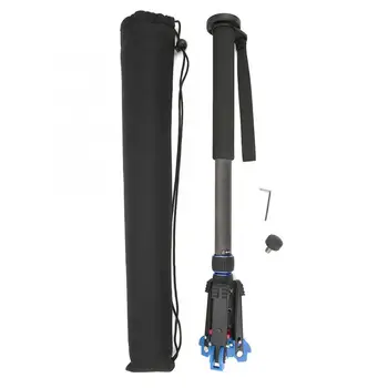 

C-222+M-1 Carbon Fiber Portable Outdoor Telescopic Monopod Tripod Mountaineering Cane for DSLR Camera