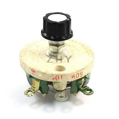 

Single Turn Resistor 50W 100 Ohm Volume Control Ceramic Disk Rheostat