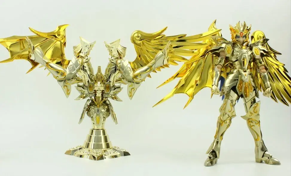 

in stock GREAT TOYS GT Gemini Saga soul of gold Divine metal armor EX SOG action figure model with holy hanger Object
