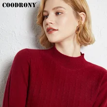 

COODRONY Brand Elegant Fashion Female Knitted High Quality Merino Wool Sweaters Winter Thick Warm Women Cashmere Pullovers W3013