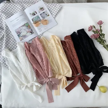 

HELIAR Women Drastring Tank Tops Knitting Crop Top Female Plain V neck Tied Up Camis Women 2020 Summer Lace Crop Tops Women