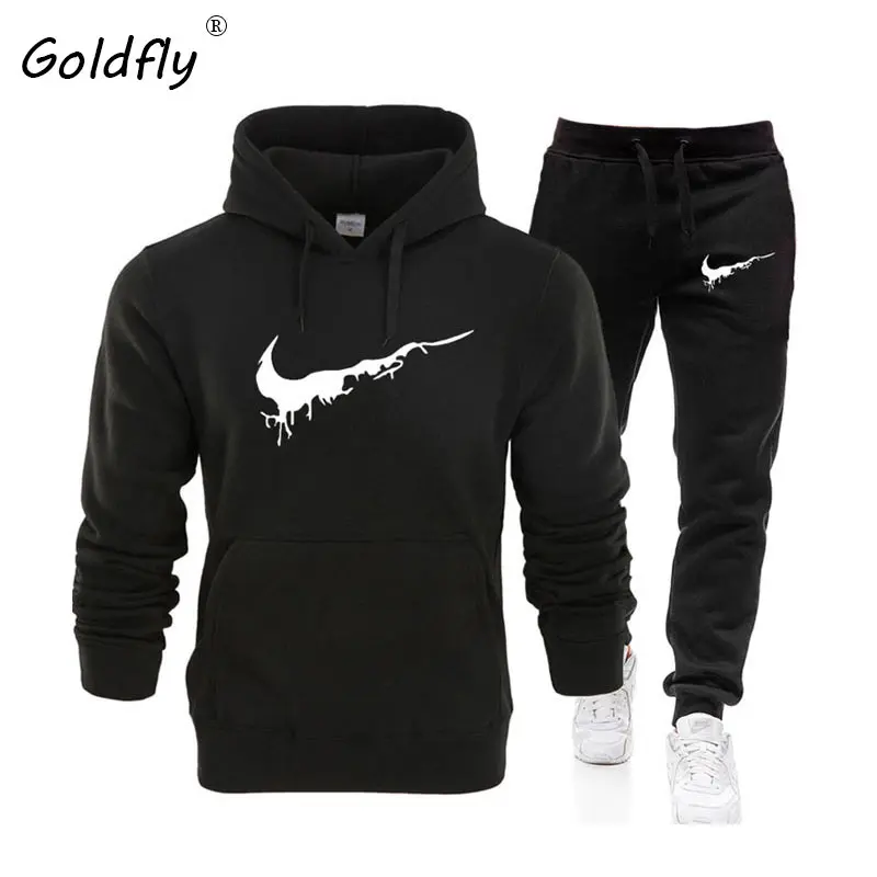 

New hot Two Pieces Set Fashion hoodies Sportswear Men Tracksuit Hoodie Autumn Men Brand Clothes Hoodies+Pants Sets