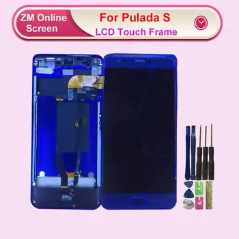 

For Pulada S LCD Display With Touch Screen With Frame Digitizer Assembly Replacement With Tools Blue Color 5.5 Inches