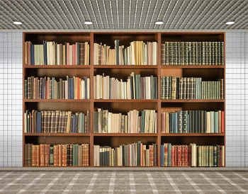 

Lyavshi vintage bookshelf background bookstore magic book library photo gallery props photography background