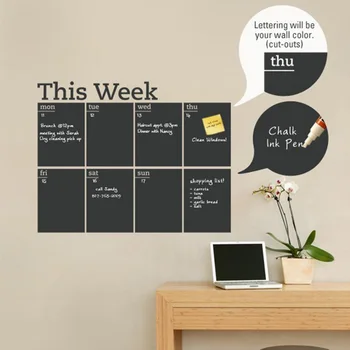 

1 Set Blackboard Stickers Weekly Plan Adhesive Blackboard Sticker Waterproof For Teaching Office Brand New