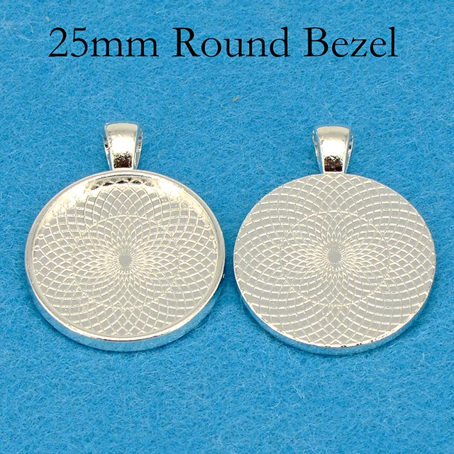 100 pcs Silver Plated Pendant Tray 