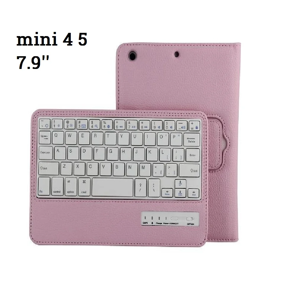 mini 4 5 Pink Съемный чехол для iPad mini 123 mini 4 5 чехол с клавиатурой Bluetooth PU чехол 7,9 ''для iPad mini 5 крышка клавиатуры - Цвет: mini 4 5 Pink