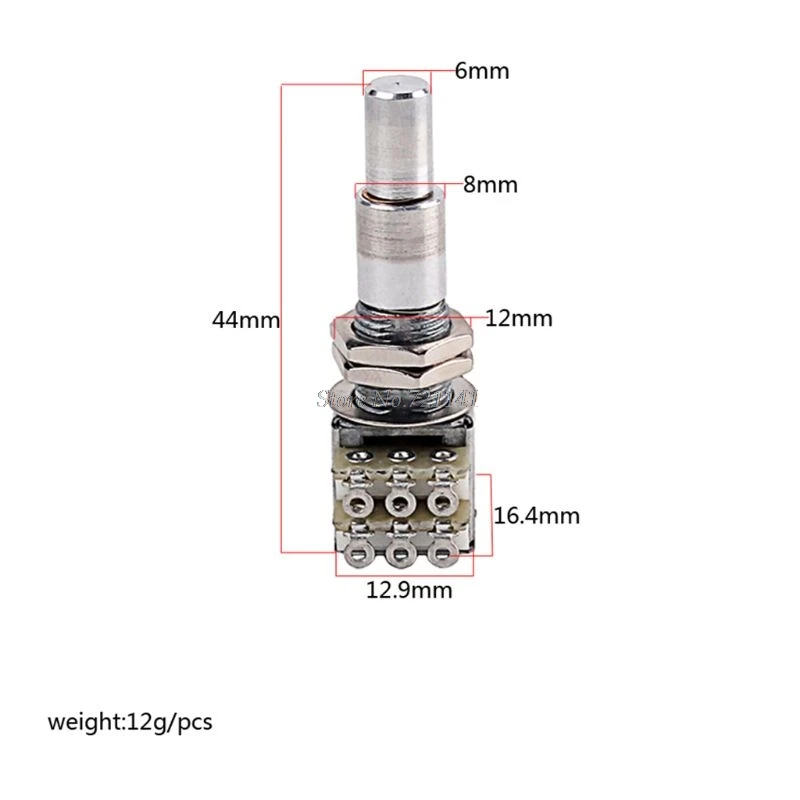 Гитара Бас двойной Pots концентрический потенциометр w/центр Детент инструмент потенциометр B100K и Прямая поставка