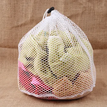 

2019 New Two Styles Laundry Bag Clothes Protect Special Bag For Washing Machine Large Capacity White Mesh Fishnet Drawstring Bag