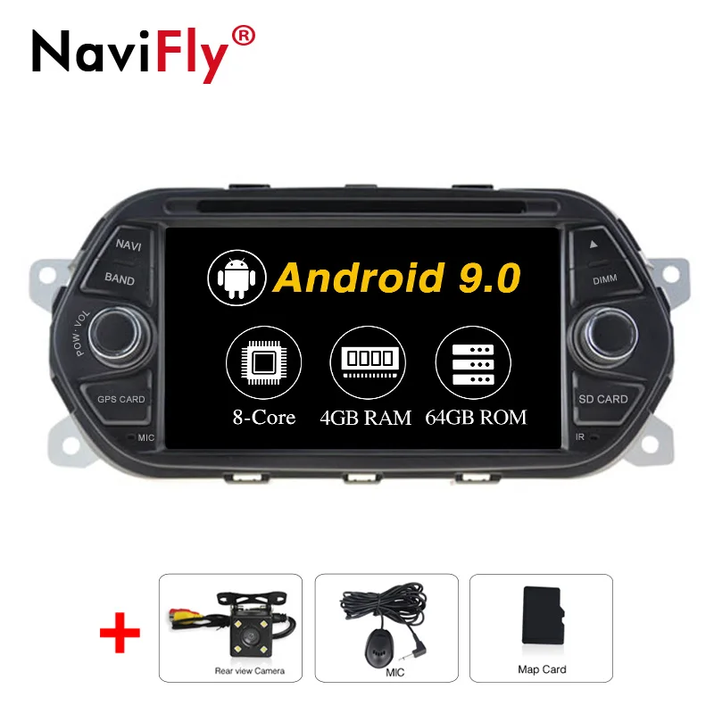 4GB-64GB-Camera NaviFly Android 9,0 Автомобильная dvd-навигационная система для Fiat Tipo EGEA- 4 GB/2 GB ram 64G/16G rom wifi BT, RDS радио плеер - Цвет: 4GB-64GB-Camera