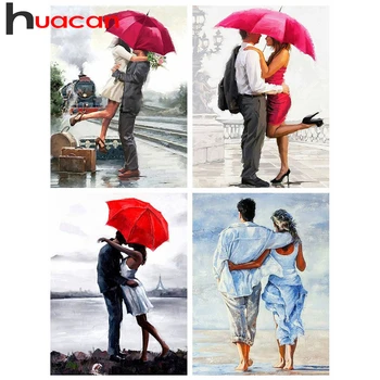 

Huacan 5D Diamond Painting Couple Full Square&Round Diamond Embroidery Mosaic Art Woman Home Decorations