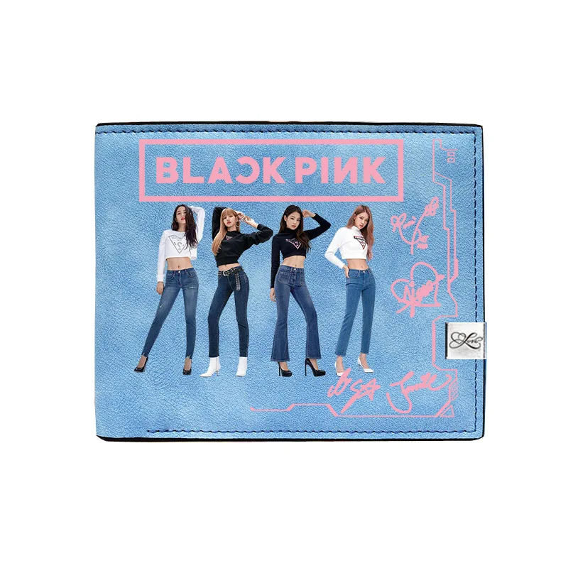 Корейский женский длинный кошелек для монет Kpop Blackpink Lisa Kawaii ID держатель для карт из искусственной кожи женский кошелек большие деньги телефон сумки Carteira - Цвет: 4