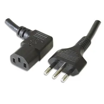 

Power supply cable C13 F angled to Italian plug 1,8 meters Black
