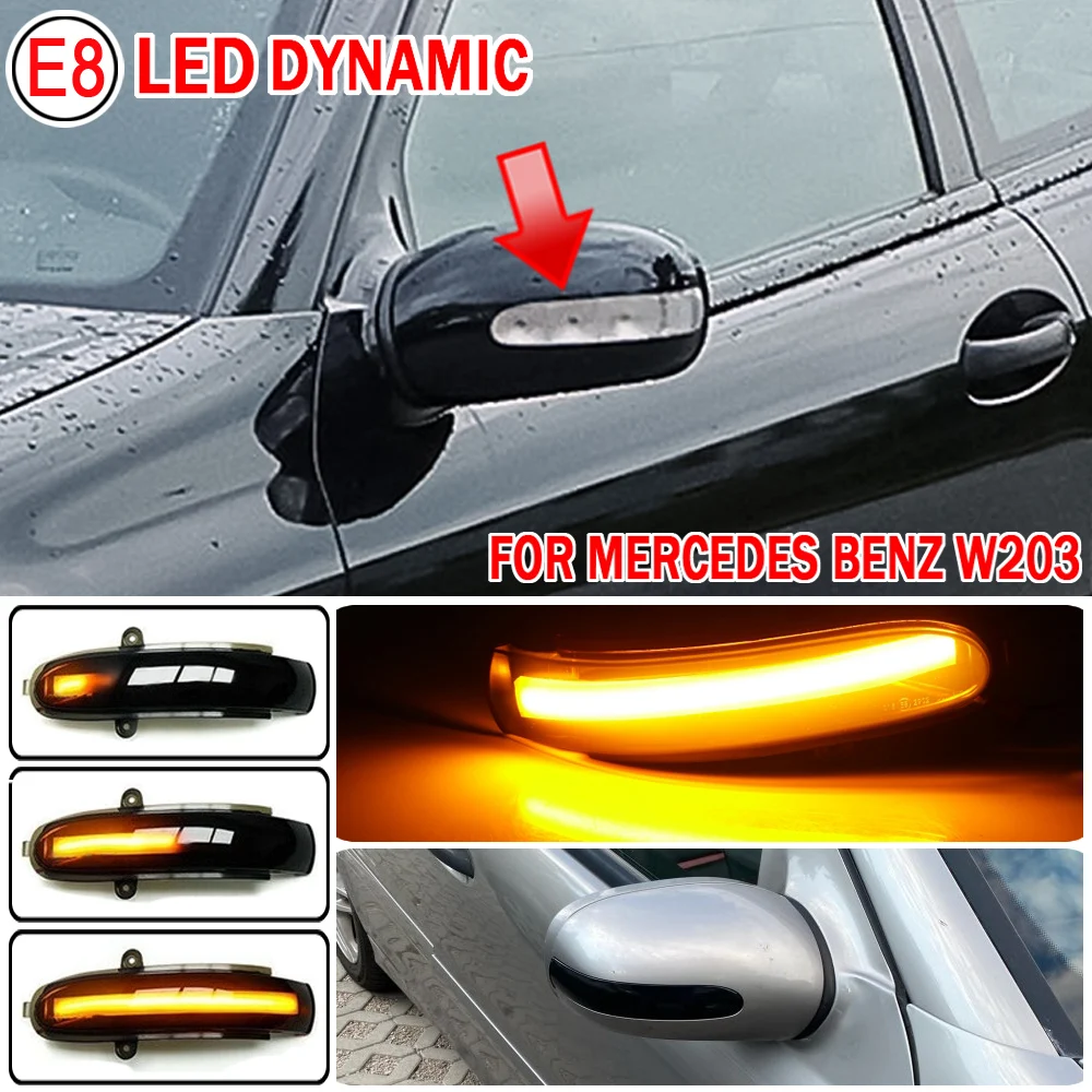 2 шт. Динамический указатель поворота для Mercedes Benz C T-Modell (S 203) (2000-2007 04) светодиодный