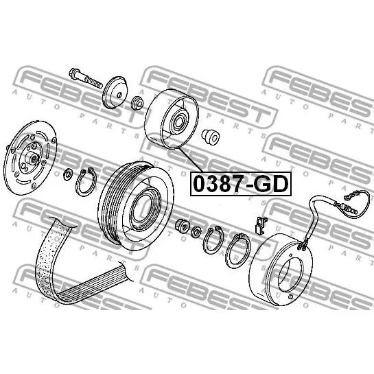 Roller idler belt but Honda Jazz II 1.2/1.4 02-08/Civic 1.4 0 |