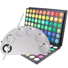 Hotest пять отверстий косметическое смешивание пигментов палитра из нержавеющей стали Макияж искусство палитра Набор