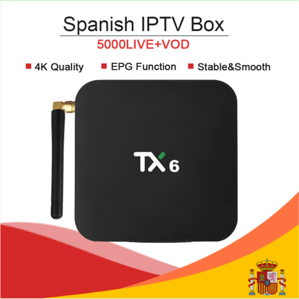 

TX6 Android 9.0/Dual WIFI/4K Smart TV box&KING OTT iptv Subscription Nordic France Turkish Arabia Spain Portugal adult iptv box