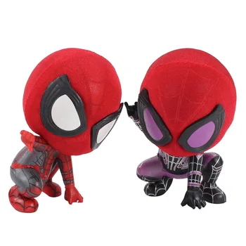 

8cm Anime Avengers SpiderMan Q version Spider Man action figure collectible model toys for boys Gifts