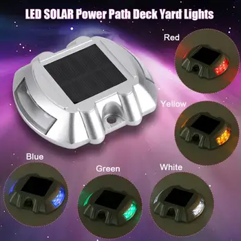 

Road Lamp Casting Aluminum Solar Power Waterproof 6 LED Lamp Wireless Outdoor Road Driveway Pathway Light