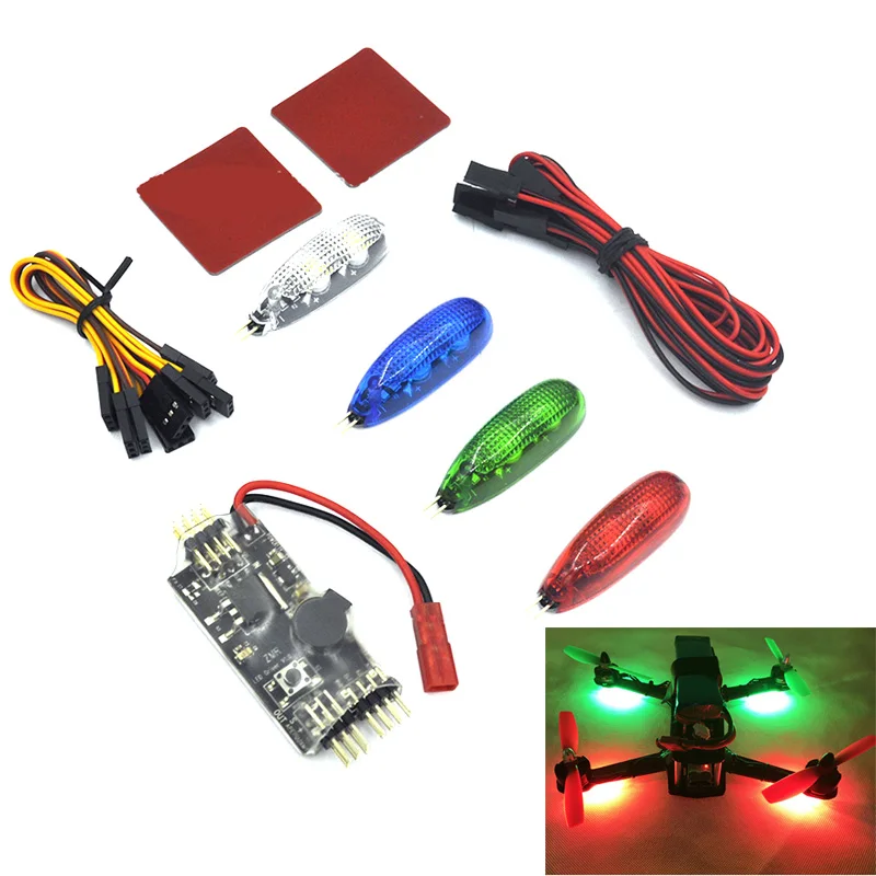 

Intelligent Navigation Light V1 LED Red Green White Blue Wireless for Fixed wing FPV Racing Drone quadcopter LED