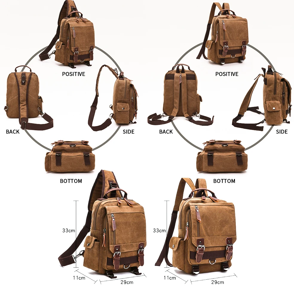 Fashion Backpack Vintage Canvas Shoulder Bag Leisure Package Duffel Bag Wild School Bags For Teenage