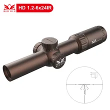 Red Win Zero Lock Turret 1/2MOA Adjust Rangfinding Reticle Wind Hold Quick Acquisition Kuiper HD 1.2-6x24IR AR15 Compact Scope
