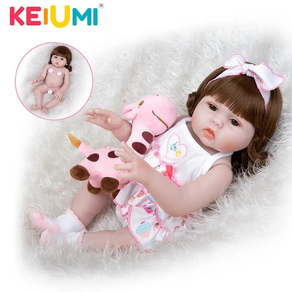 Силиконовая кукла реборн KEIUMI 19 дюймов Реалистичная для детей подарок на день