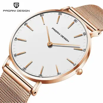 

PAGANI DESIGN Ultra Thin Women Quartz Watch Ladies Stainless Steel Gold Wrist Watch for Women Female Clock relogio feminino