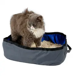 Портативное постельное белье для кошек, походная коробка для кошачьего туалета, складная подстилка для кошачьего туалета Oxford Puppy Kitten