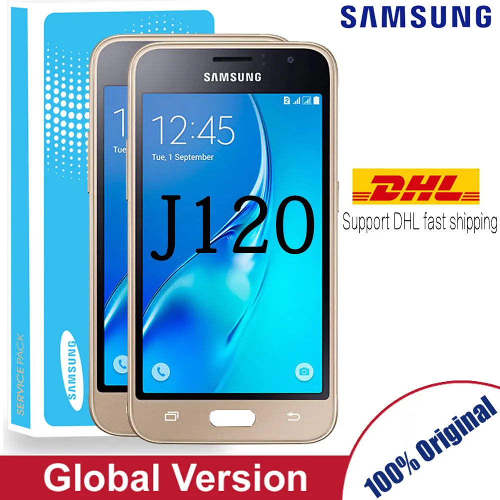 Оригинальный сменный ЖК-дисплей 4 5 дюйма для SAMSUNG Galaxy J1 2016 J120 J120F j120M J120H дисплей с