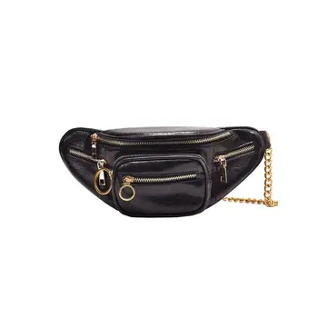 

WoMan Waist Fanny Pack Belt Chain Bag Girls Travel Hip Bum Small Chest Pho