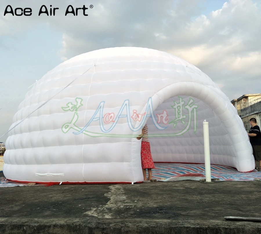 Гигантский дом для бара 8 м надувной белый шатер igloo надувная купольная палатка