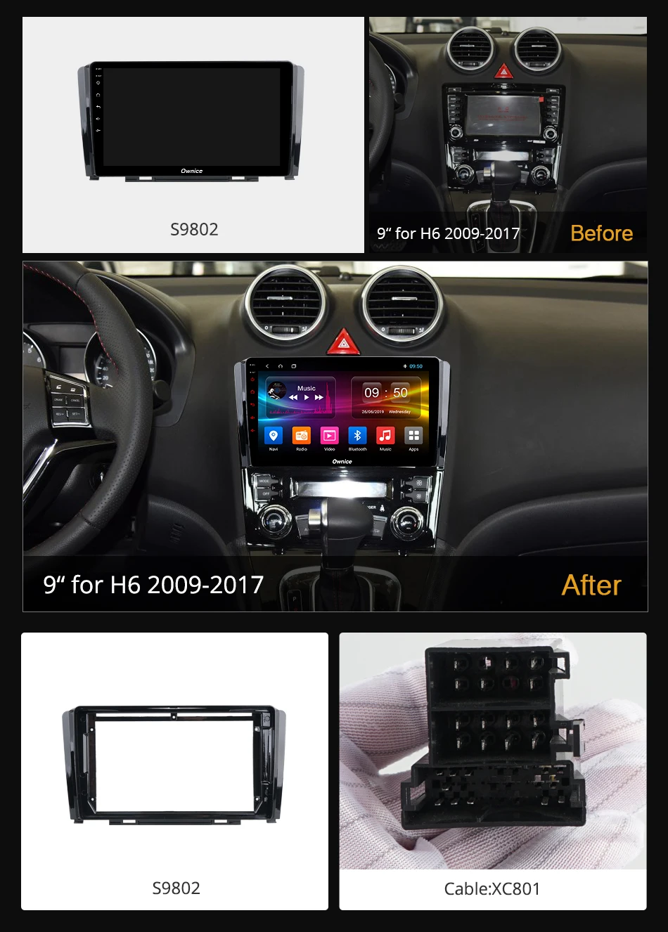 Ownice k3 k5 k6 автомобильный dvd плеер Android 9 0 для Great Wall Hover Haval H6 Greatwall 4G RAM радио GPS
