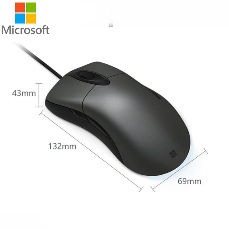 Microsoft IE3.0 игровая проводная мышь 3200 dpi компьютерная технология Bluetrack USB 2,0 модная офисная умная мышь для ПК геймера