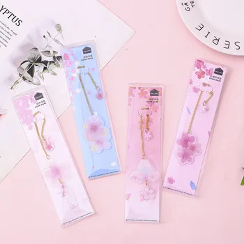 

4 Pcs/Set Sakura Pendant Bookmark Book Holder Message Card Gift Stationery