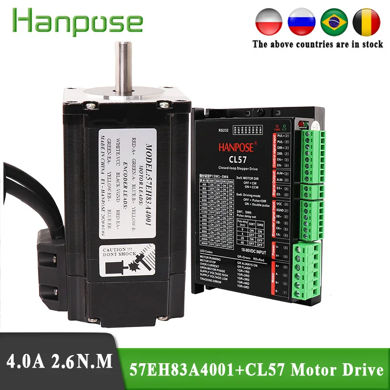 Шаговый двигатель NEMA23 57x83 мм 2 6 нм 57EH83A4001 + CL57 сервопривод с замкнутым контуром 57CME2