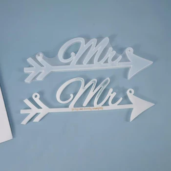 

Transparent Silicone Mould Dried Flower Resin Decorative Craft DIY Mr Letters Arrow Mold Epoxy Resin Molds For Jewelry