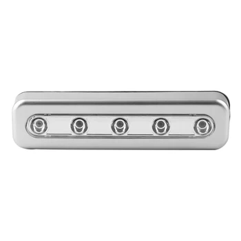 

Super Bright Wireless Wall Light 5 LED Cabinet Closet Self-Stick Tap Light Home Night Emergency Touch Light Lamp Portable