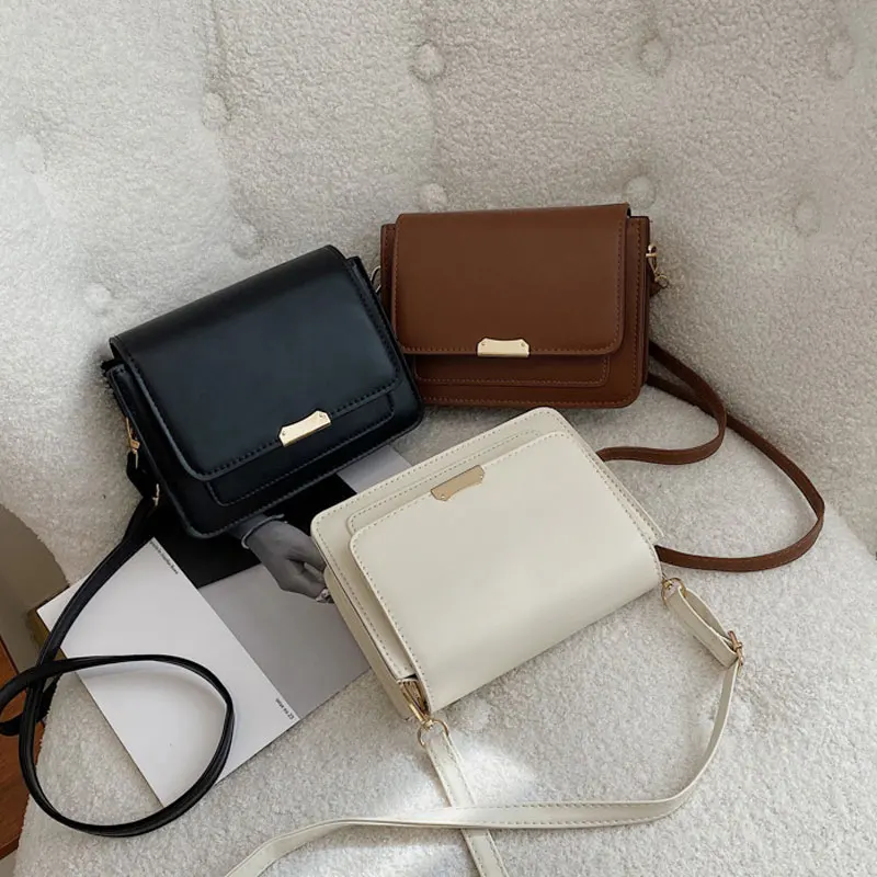 Winter New Trend Simple Handbags For Women High Quality Soft Leather Small Single-shoulder Bag Chain Female Crossbody Bag