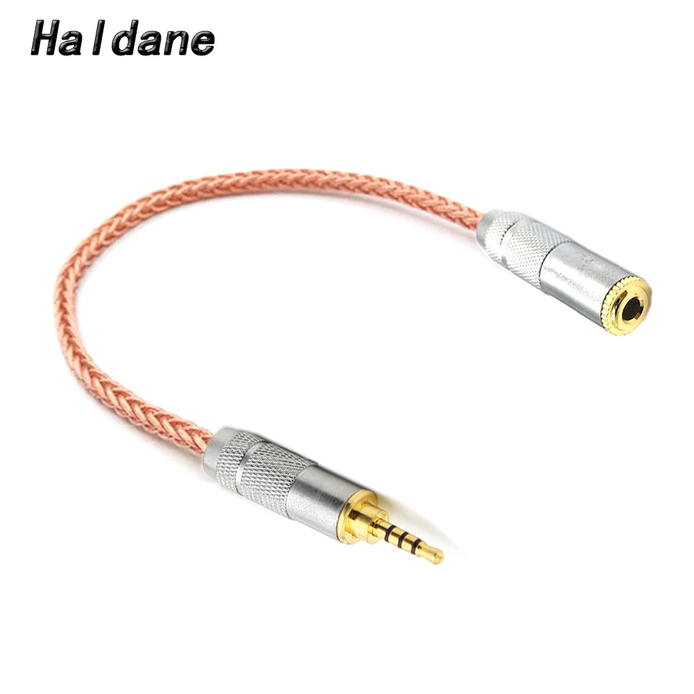 Free-shipping-Haldane-10cm-Silver-Plated-3-5mm-Male-to-3-5mm-Male-Stereo-Audio-Hifi