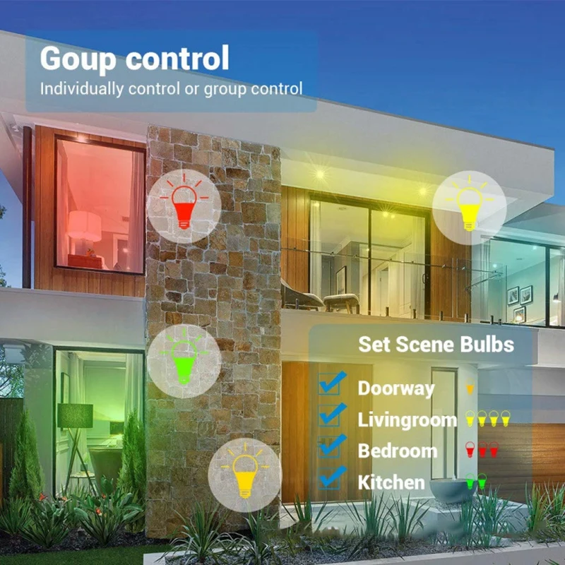 WiFi умный светильник, совместимый с Amazon Alexa, Echo, Google Assistant и IFTTT, A19 60W 2700 K-6500 K эквивалент RGB цвет