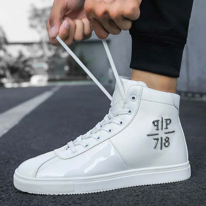

Autumn & Winter MEN'S SHOES Large Size High Shoes 45 Extra Large 46 Korean-style Trend Shoe Men Casual Leather 47 Skate Shoes