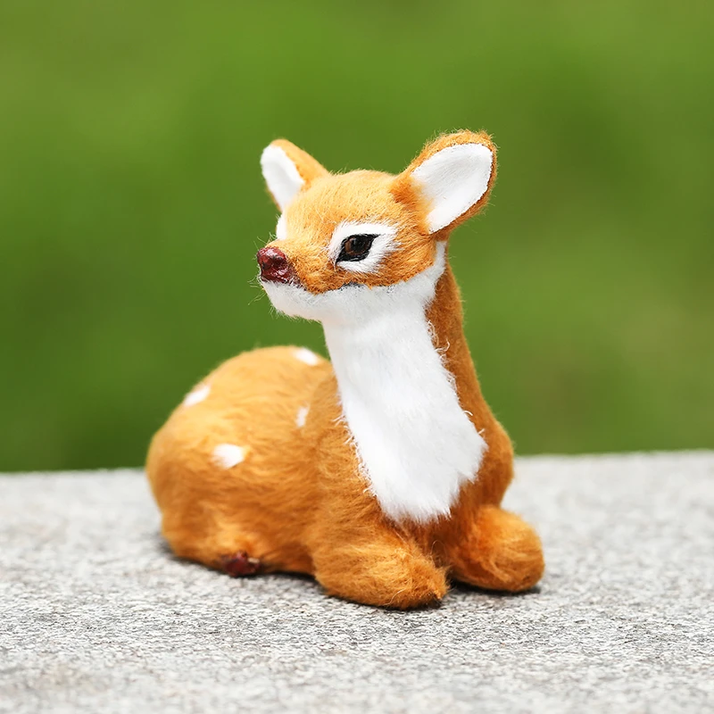 Christmas Small Deer Doll Home Shop Window Showcase Fireplace Mantel Decorations Gift