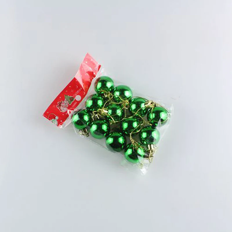 12 шт./упак. 3 см Пластик подарок шар Рождественская елка украшения многоцветный елочный шар для Рождество украшение праздника