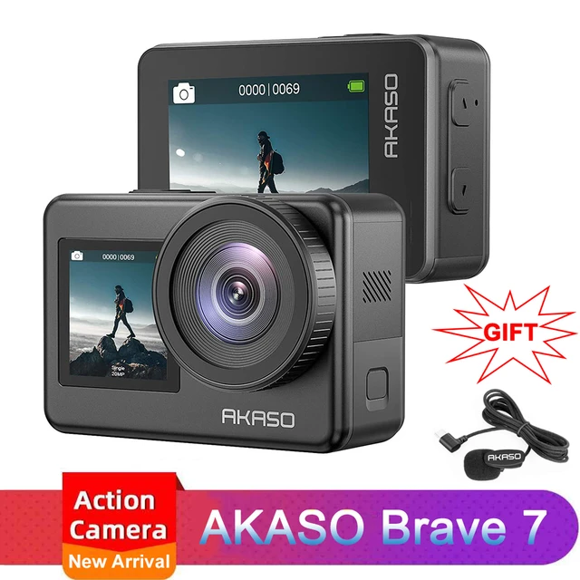 AKASO Brave 7 4K30FPS Action Camera, with Touch Screen IPX8 Waterproof 20MP  WiFi Vlog Camera 