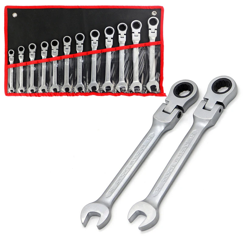 5/7/12pcs Keys Set Adjustable Wrench Multifunction Tool Key Ratchet Spanners Set Universal Wrench Tools Set Car Repair Tools