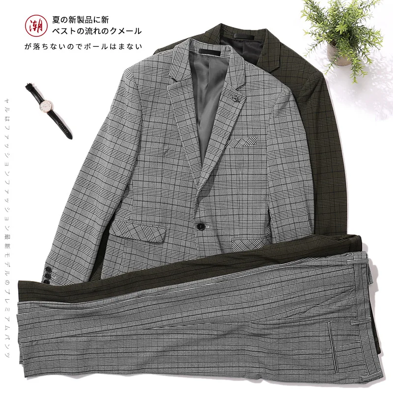 Zogaa 2019 New Fahsion Men's Korean Version Suits Long-sleeved Thin Section Plaid Small Suits Men's Casual Professional Suits Zogaa 2019 New Fahsion Men's Korean Version Suits Long-sleeved Thin Section Plaid Small Suits Men's Casual Professional Suits